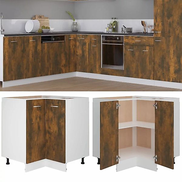 Vidaxl Küchenschrank Räuchereiche 75,5x75,5x80,5 Cm Holzwerkstoff günstig online kaufen