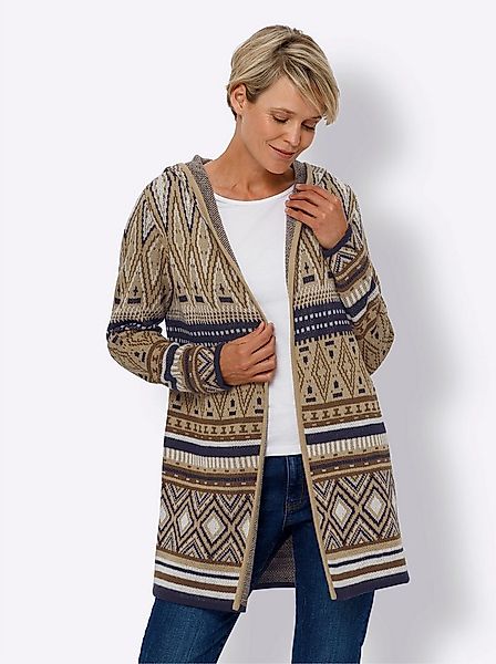 Sieh an! Strickjacke Strickjacke Langarm Jacquard günstig online kaufen