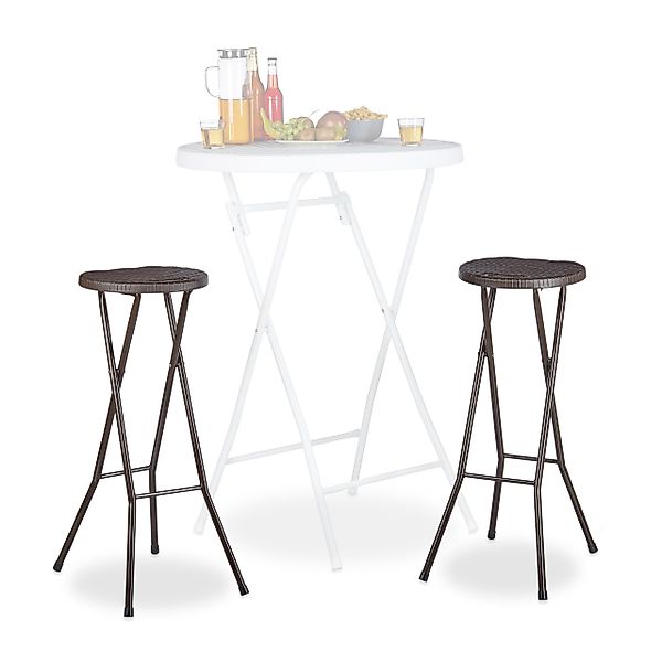relaxdays Barhocker klappbar BASTIA, Braun günstig online kaufen