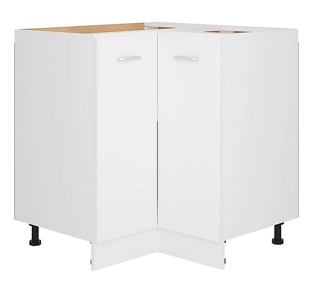 DOTMALL Eckunterschrank Eckunterschrank Lyon Weiß 75,5x75,5x81,5 cm Holzwer günstig online kaufen