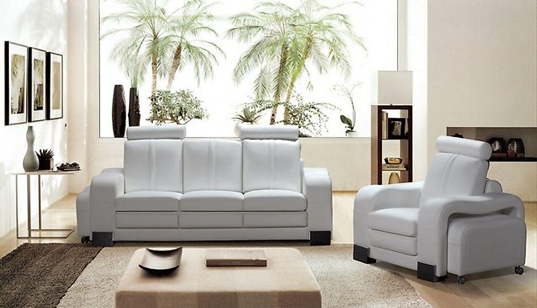 JVmoebel Sofa Sofagarnitur Couch 3+2+1 Set Polster Leder Wohnzimmer Sitz 33 günstig online kaufen