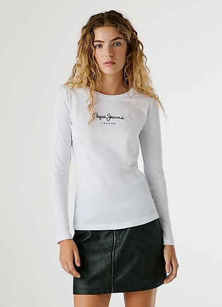 Pepe Jeans Langarmshirt "NEW VIRGINA L/S" mit Logo-Print günstig online kaufen
