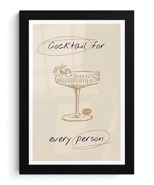 MuchoWow Poster Cocktail - Beige - günstig online kaufen