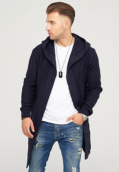 behype Strickjacke "JAROMIR", mit kuscheliger Kapuze günstig online kaufen
