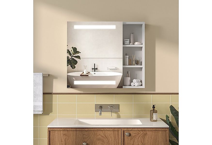 AQUABATOS Badezimmerspiegelschrank LED Spiegelschrank Bad mit Beleuchtung I günstig online kaufen