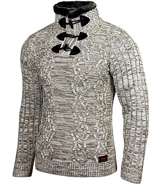 Baxboy Strickpullover Baxboy Herren Pullover Hoher Kragen Stehkragen Strick günstig online kaufen