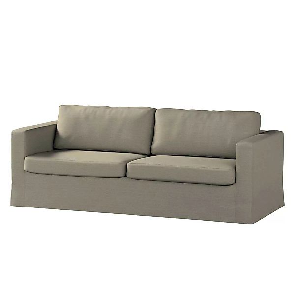 Bezug für Karlstad 3-Sitzer Sofa nicht ausklappbar, lang, grau-braun, Bezug günstig online kaufen