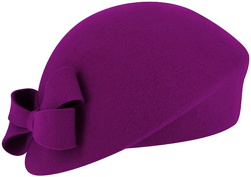 Fiebig Filzhut schicker asymmetrischer Pillbox-Hut mit Schleife günstig online kaufen