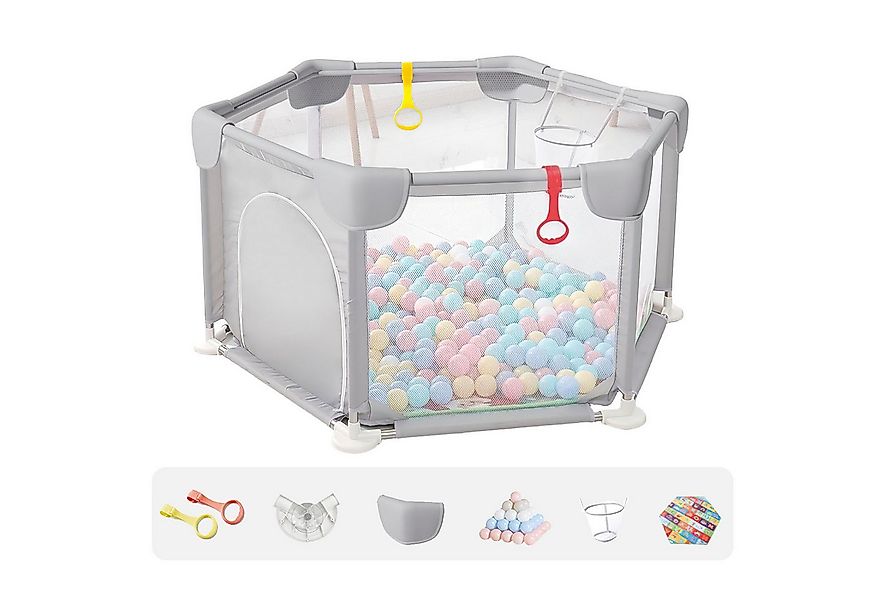 SURFOU Laufgitter Laufstall Baby Laufgitter Absperrgitter Sechseckiger Gitt günstig online kaufen