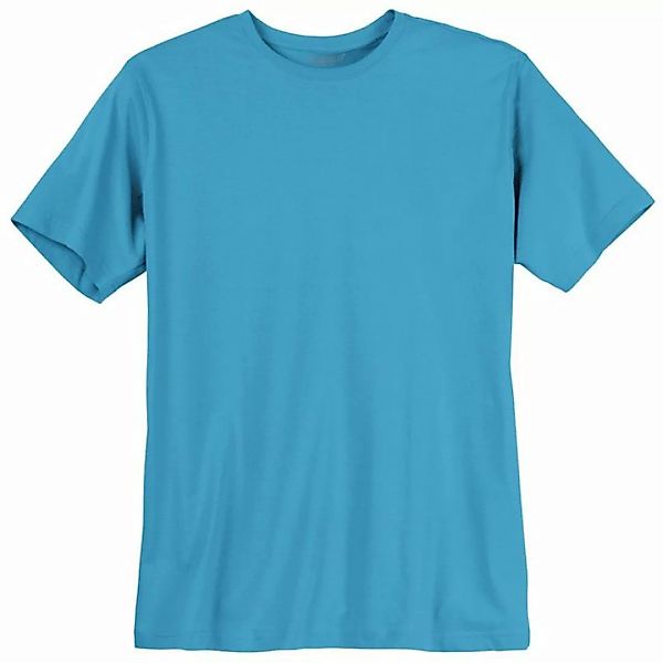 redfield Rundhalsshirt Große Größen Basic Herren T-Shirt azurblau Redfield günstig online kaufen