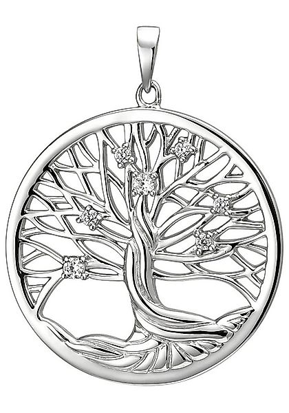 JOBO Kettenanhänger Anhänger Lebensbaum, 925 sterling Silber mit 7 Zirkonia günstig online kaufen