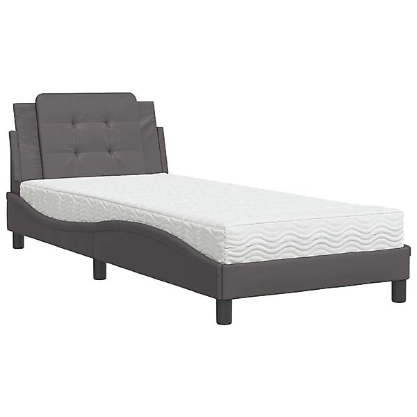 vidaXL Bettgestell ohne Matratze Zadar Grau 80x200 cm Kunstleder 3208827 günstig online kaufen
