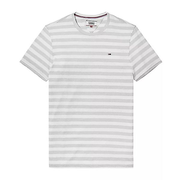 Tommy Hilfiger Stripe Kurzärmeliges T-shirt S Light Grey Heather / White günstig online kaufen