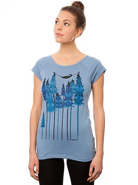 Fellherz Damen T-shirt Wood Girl Blueshadow günstig online kaufen