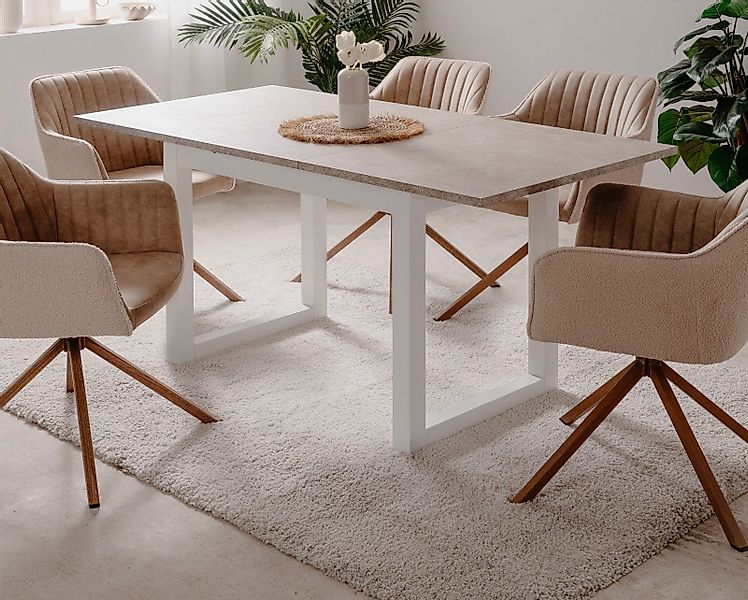 Furn.Design Esstisch Visby (in weiß mit günstig online kaufen