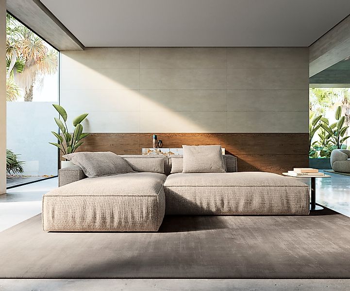 Ecksofa Freestyle Cozy 310x200 cm Webstoff Soft Beige günstig online kaufen