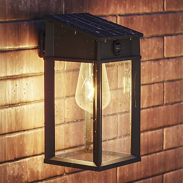 Philips LED-Solar-Außenwandlampe Geri UE Sensor, eckig, IP44 günstig online kaufen