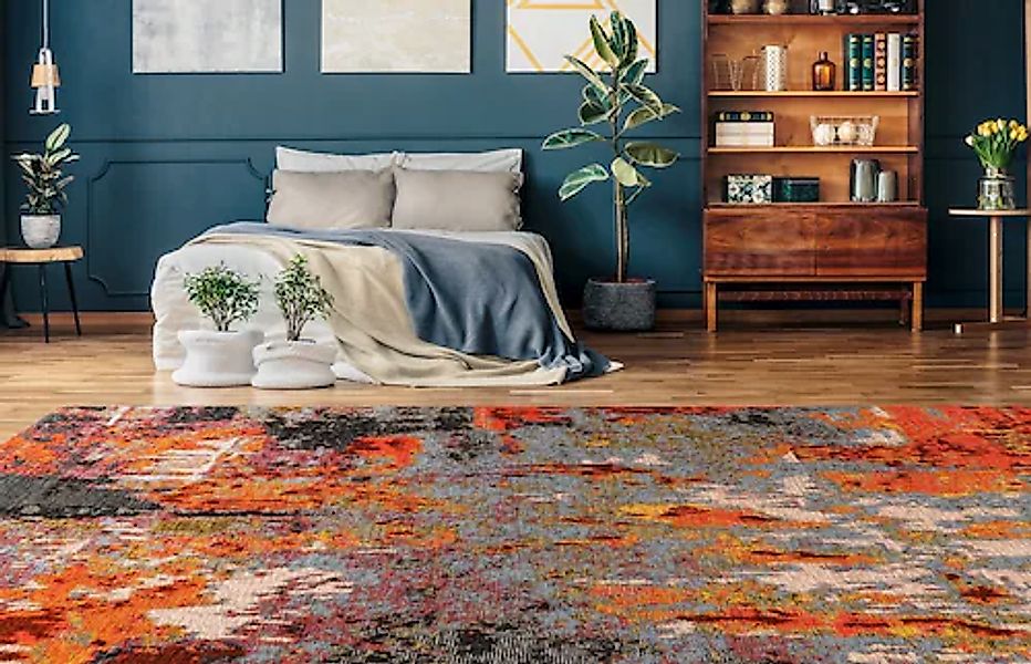 Padiro Teppich »Primavera 525«, rechteckig, 5 mm Höhe, Flachgewebe günstig online kaufen