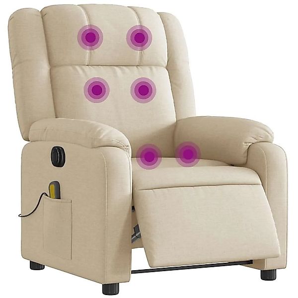 vidaXL Massagesessel Elektrisch Creme Stoff 3205199 günstig online kaufen