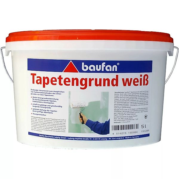 Baufan Tapetengrund Weiß 5 l günstig online kaufen