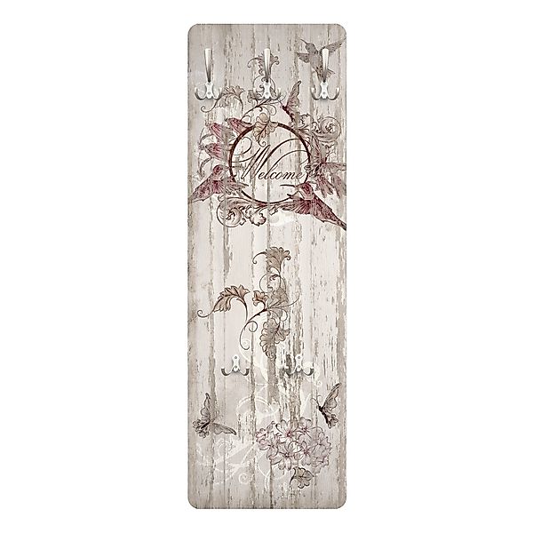 Bilderdepot24 Garderobenpaneel beige Holzoptik Retro Vintage günstig online kaufen