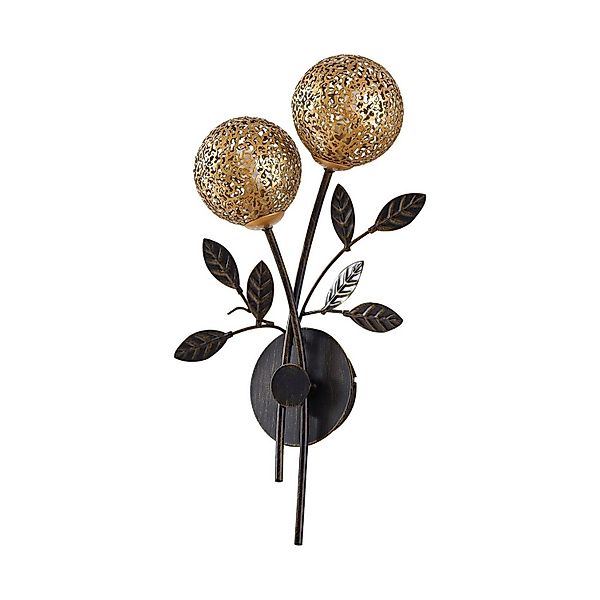 Lucande Wandleuchte Wandlampe Innen Evory 9626377 Florentiner in Schwarz au günstig online kaufen