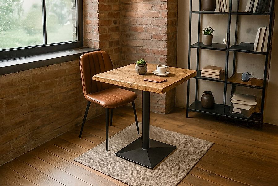 SAM® Bistrotisch Ingmar, massives Akazien- oder Mangoholz, Baumkante, Säule günstig online kaufen