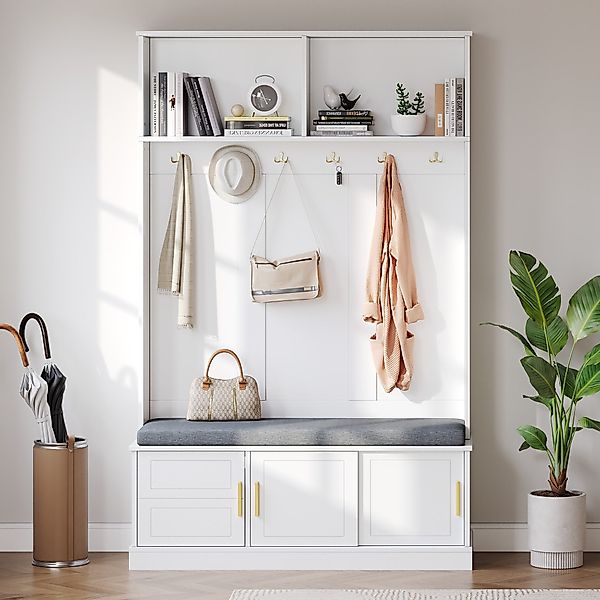 Merax Garderoben-Set mit Schuhbank & 6 günstig online kaufen