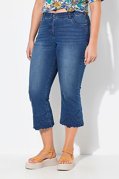 Ulla Popken Regular-fit-Jeans 7/8-Jeans Marie Stickerei günstig online kaufen