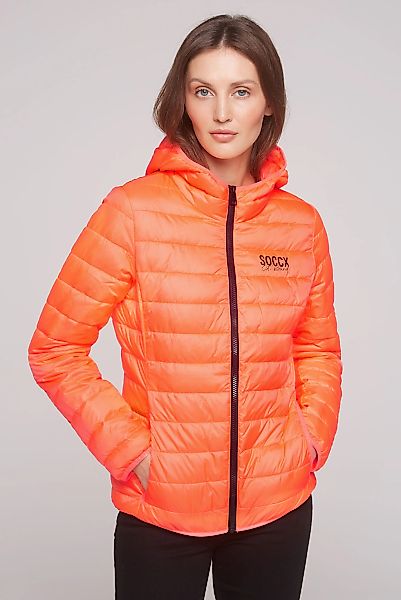 SOCCX Outdoorjacke, mit Kapuze, mit elastischem Saumabschluss günstig online kaufen