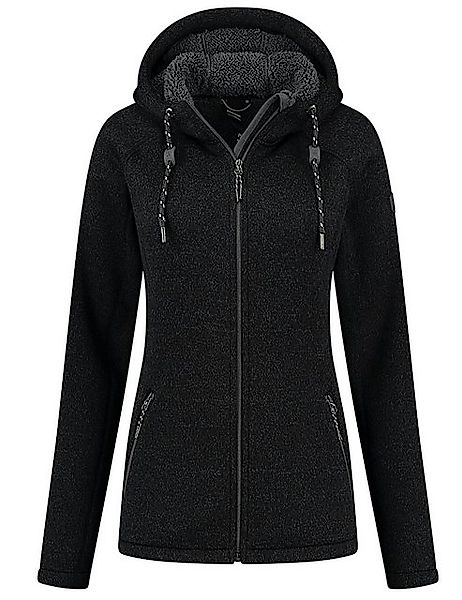 Kjelvik Strickfleecejacke Layla Fleece Jacke mit Kapuze Kuschelig Warm, lei günstig online kaufen