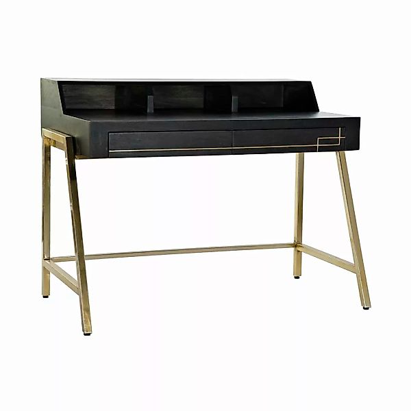 Schreibtisch Dkd Home Decor Schwarz Metall Golden Mango-holz (125 X 74 X 93 günstig online kaufen