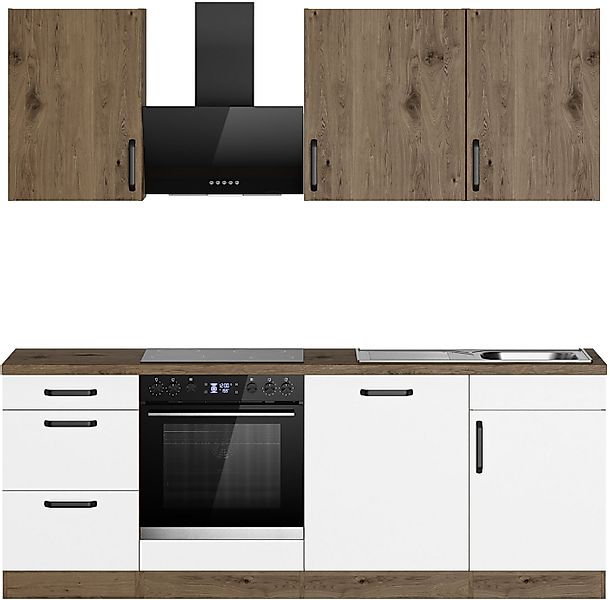 wiho Küchen Küchenzeile Elba, wahlweise mit Hanseatic E-Geräten, Breite 220 günstig online kaufen