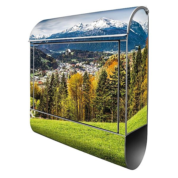 Banjado Design Briefkasten Silber Pulverbeschichtet 39x47x14cm 2 Schlüssel günstig online kaufen