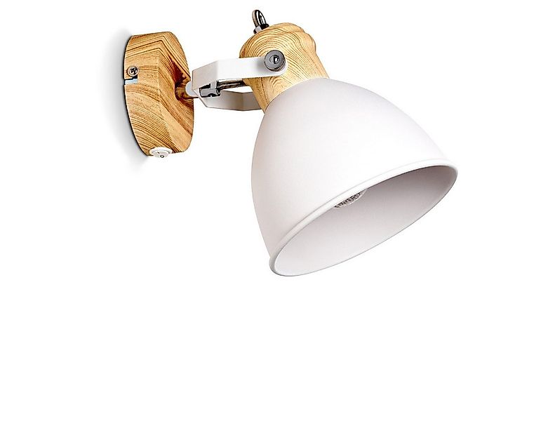 hofstein Wandleuchte »Verago« verstellbare Wandlampe aus Metall in Weiß/Hol günstig online kaufen
