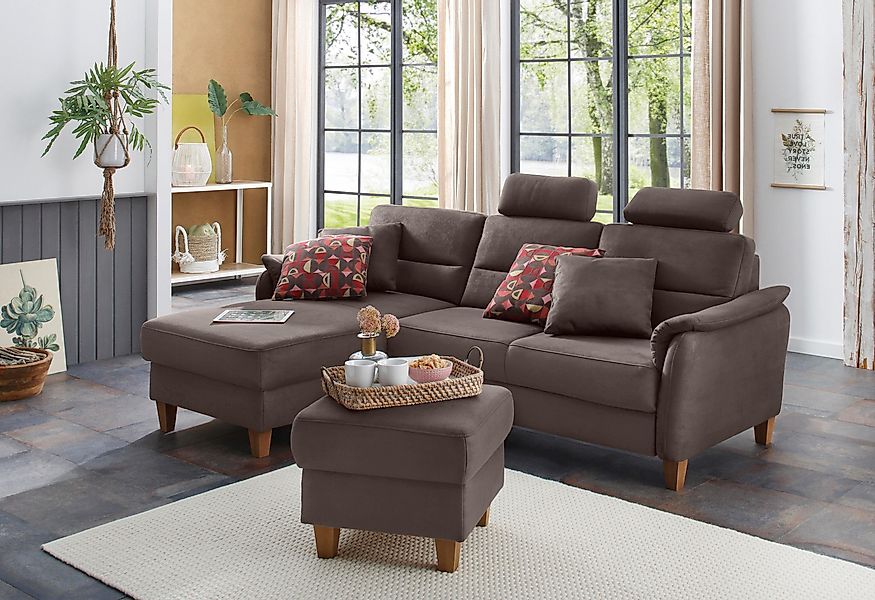 Home affaire Ecksofa Palmera L-Form, Federkern, günstig online kaufen