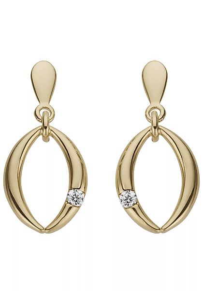 JOBO Paar Ohrhänger, 585 Gold mit 2 Diamanten günstig online kaufen