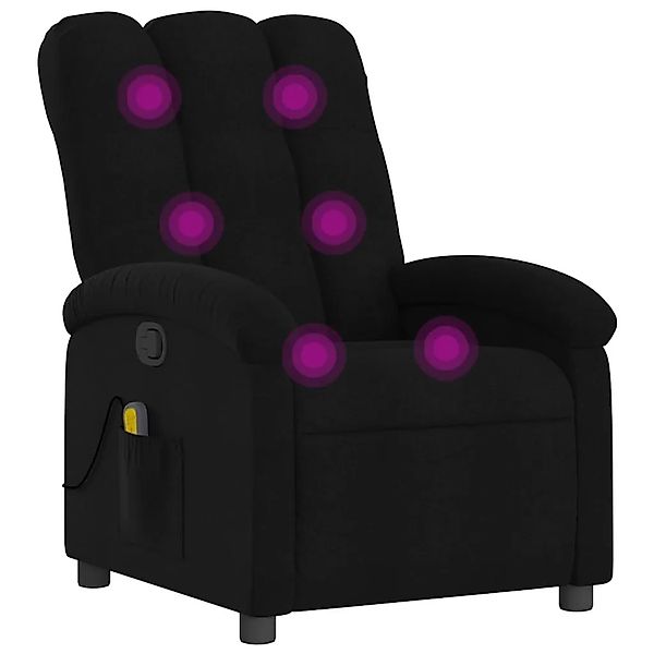 vidaXL Massage-Relaxsessel Schwarzer Stoff 3205386 günstig online kaufen
