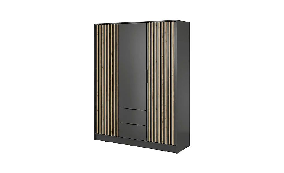 Drehtürenschrank  Nelly ¦ schwarz ¦ Maße (cm): B: 155 H: 200 Schränke > Kle günstig online kaufen