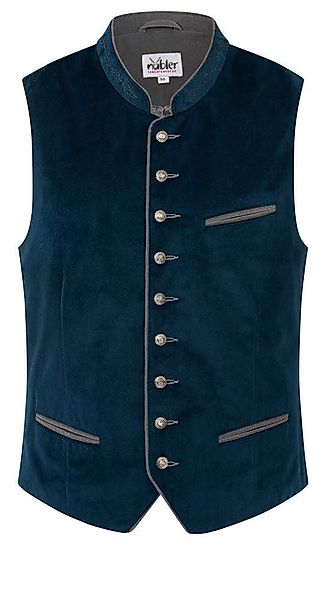 Nübler Trachtenweste Trachtengilet Kurt in Blau günstig online kaufen