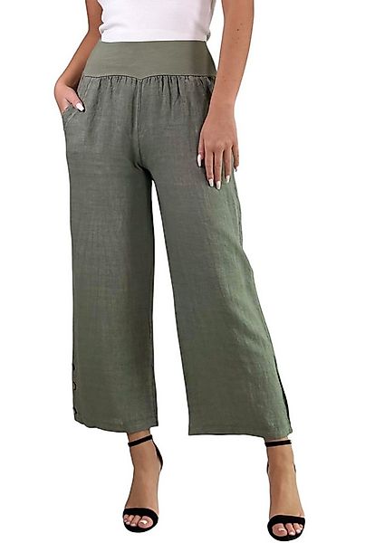 Mississhop Leinenhose Leinenhose 100 % Leinen Freizeithose 7/8 Lange Hose M günstig online kaufen