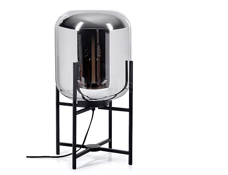 hofstein Tischleuchte Tischlampe aus Metall/Glas in Schwarz/Chromfarben, oh günstig online kaufen