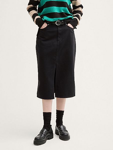 TOM TAILOR Denim Sommerrock Röcke Midi-Jeansrock mit Schlitz günstig online kaufen