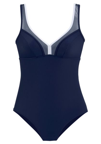 LASCANA Badeanzug mit Mesh-Einsatz und Shaping-Effekt günstig online kaufen