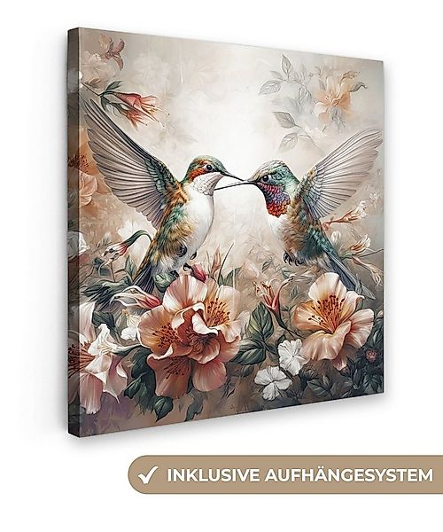 OneMillionCanvasses® Leinwandbild Kolibri - Vögel - Blumen - Natur, Fotodru günstig online kaufen