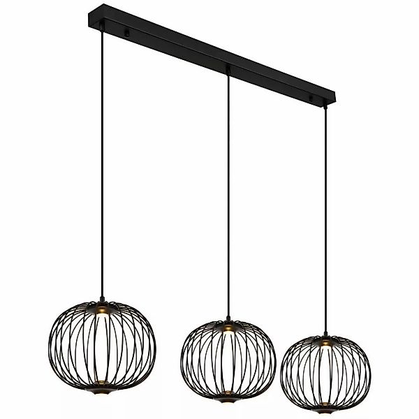 GLOBO LED-Pendelleuchte schwarz Metall Aluminium B/H/T: ca. 30x150x126 cm günstig online kaufen