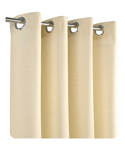 Haus und Deko Gardine Vorhang Leinenoptik 140x245 cm Ösen 2er Set blickdich günstig online kaufen