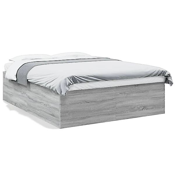 vidaXL Bettgestell Grau Sonoma 160x200 cm Holzwerkstoff 3280914 günstig online kaufen