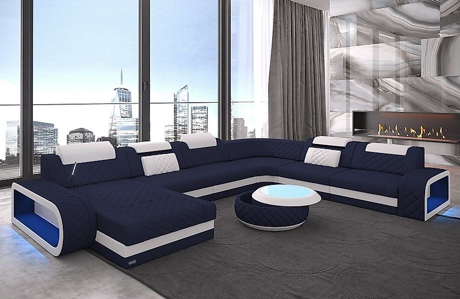 Sofa Dreams Wohnlandschaft Stoff Polstercouch Sofa Berlin XXL U Form Stoffs günstig online kaufen