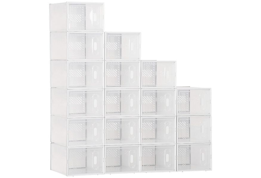 HOMCOM Schuhregal DIY Schuhbox Aufbewahrungsbox, stapelbar Schuhablage mit günstig online kaufen